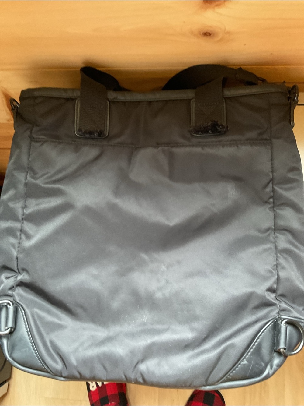 Lole Black Nylon Tote with Front Zip Pocket and Logo Plaque - Picture 7 of 7